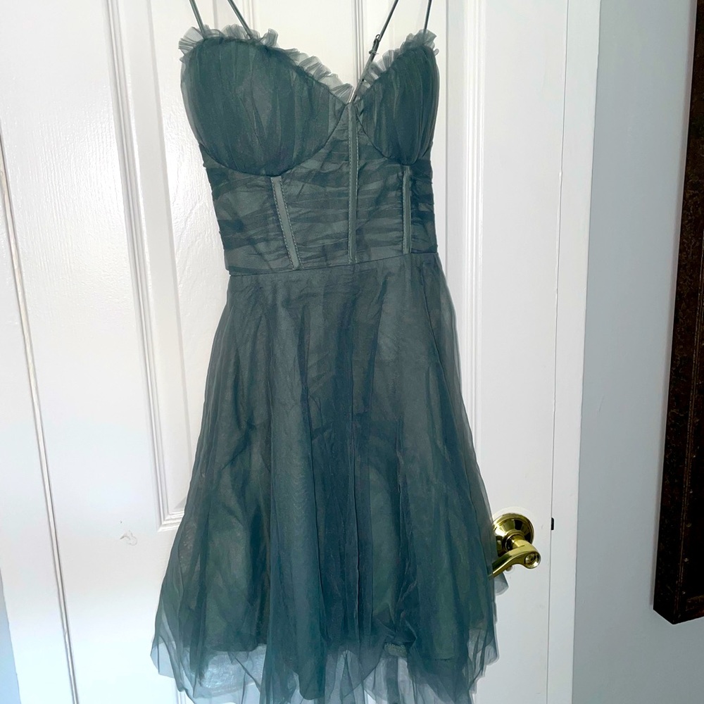 Ocean blue tulle dress